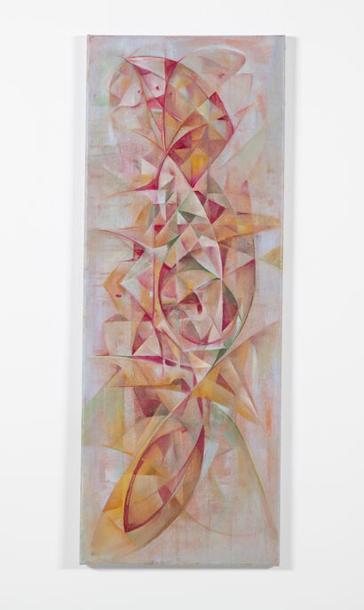A Glimpse in the Mirror: I Hold a Lily - a Paint Artowrk by hongji wu